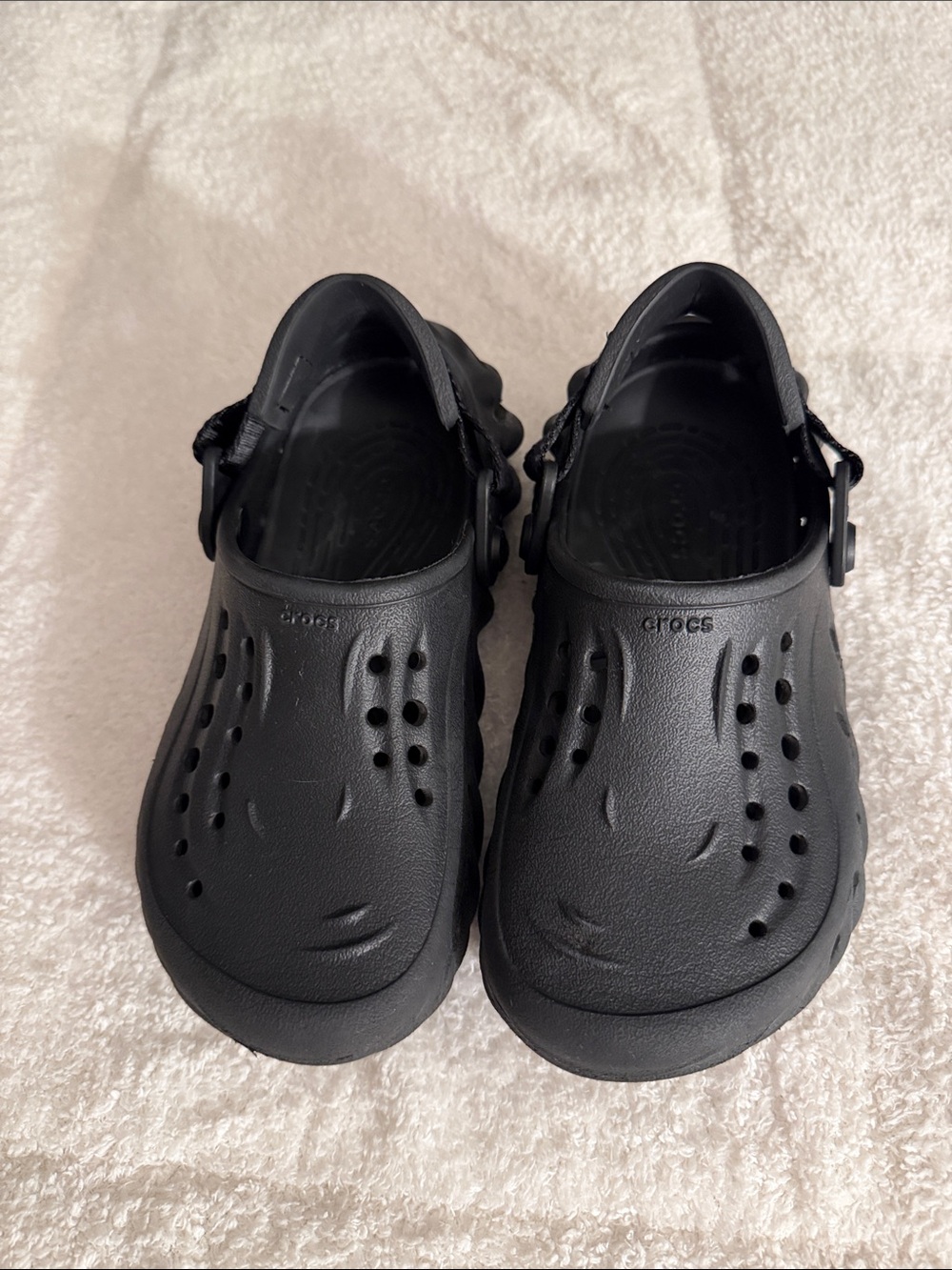 CROCS Kids' Black Echo Clog Sandals